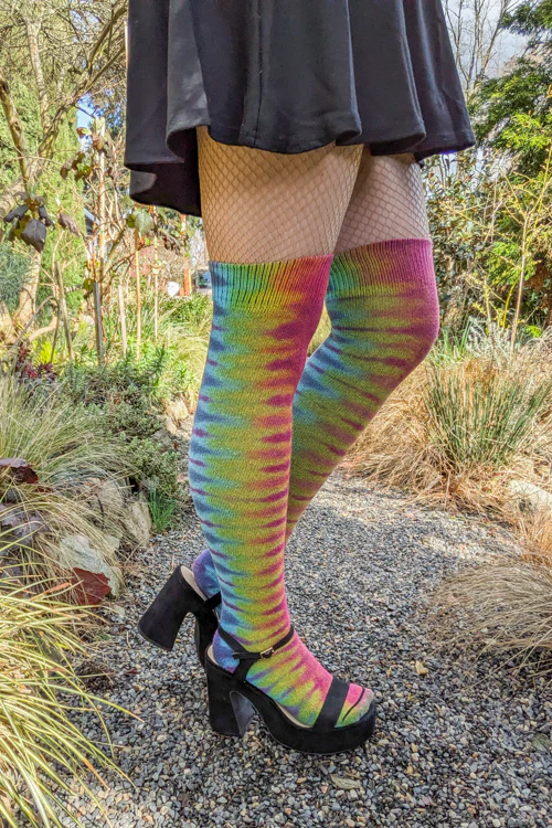 O Tie Dye Knee Socks - Image 13