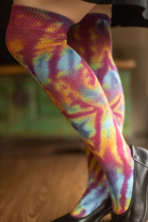 O Tie Dye Knee Socks - Image 8
