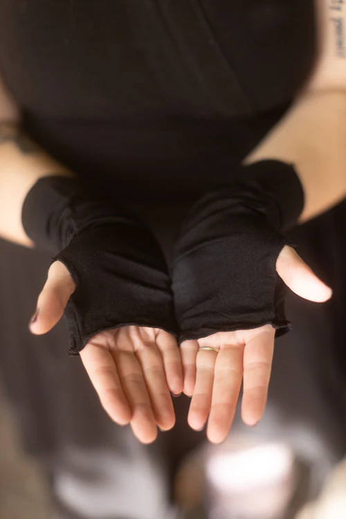 Opaque Nylon Arm Warmers - Image 4