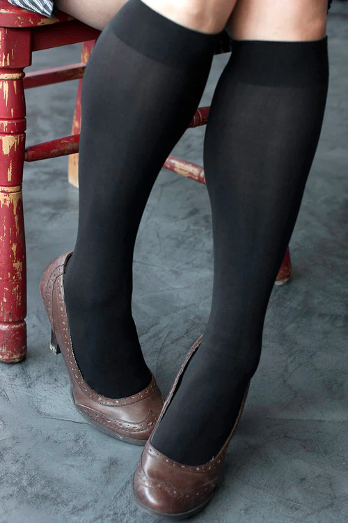 Opaque Solid Nylon Trouser Socks - Image 3