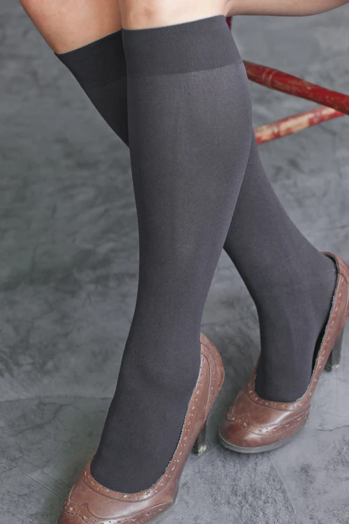 Opaque Solid Nylon Trouser Socks - Image 4