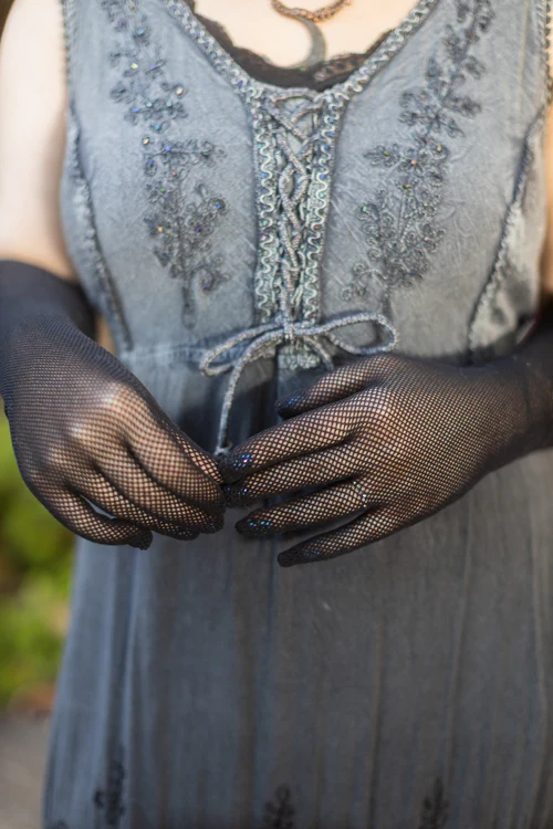 Opera Length Fishnet Gloves - Image 2