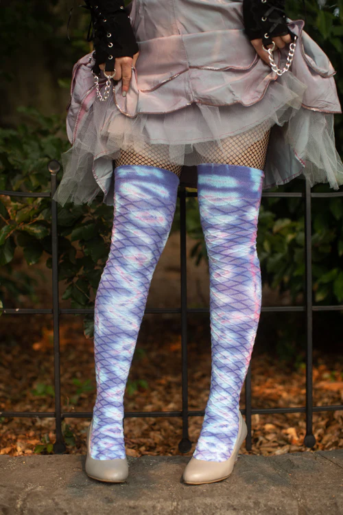 Pastel Carnival Tie Dyed Thigh High - Image 4