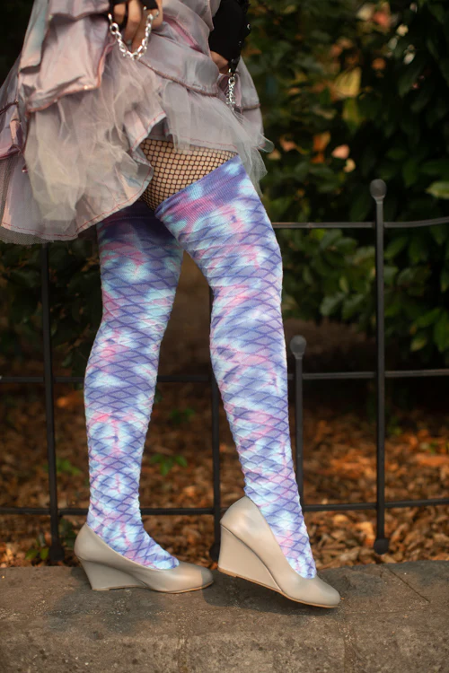 Pastel Carnival Tie Dyed Thigh High - Image 5