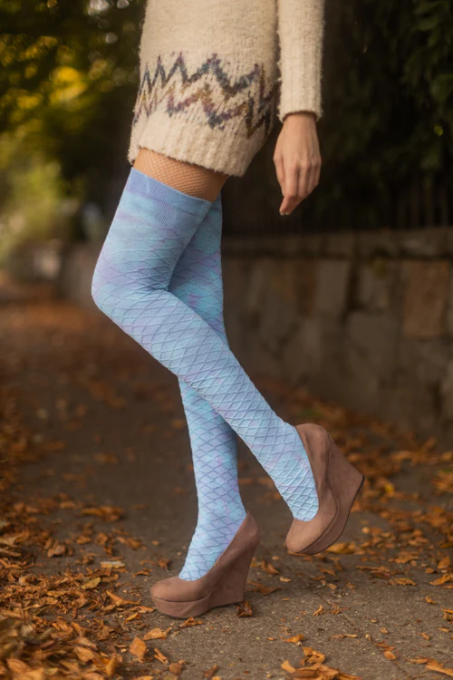 Pastel Carnival Tie Dyed Thigh High - Image 7