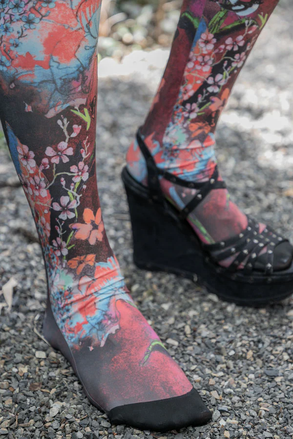 Petit Matin Printed Tights - Image 5
