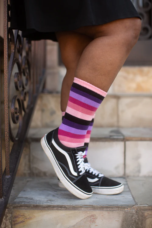 Pink Rainbow Toe Socks - Image 2