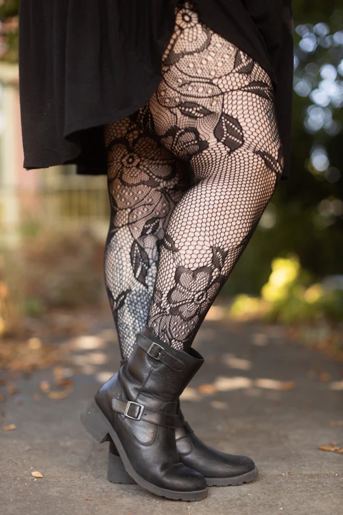 Plus Size Florals in Bloom Net Tights - Image 5