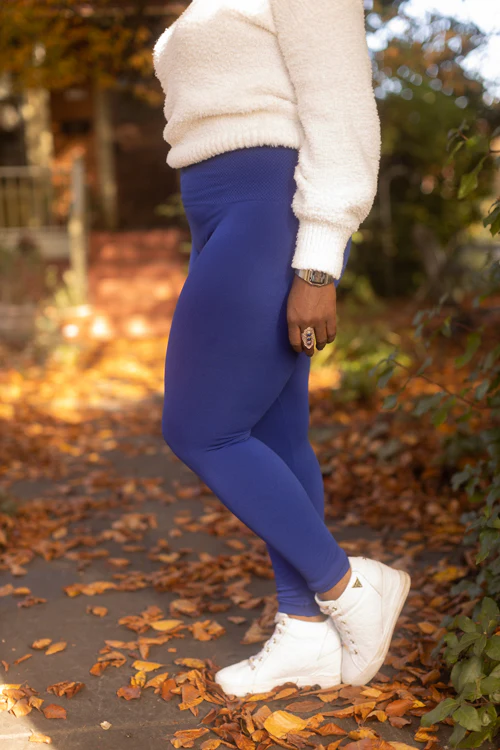 Plus Size High Waisted Fleece Lined Leggings - Image 12