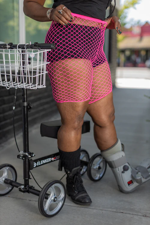 Plus Size Industrial Net Biker Shorts - Image 12