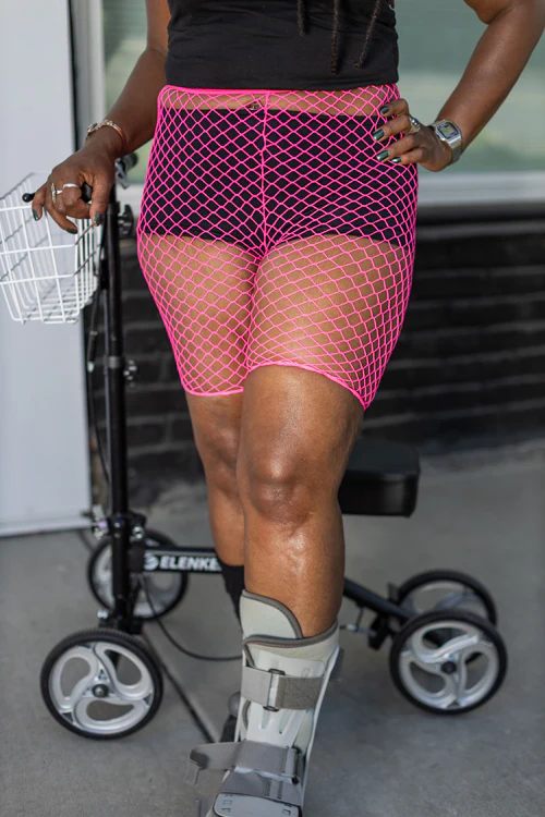Plus Size Industrial Net Biker Shorts - Image 9