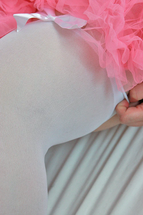 Plus Size Opaque Thigh High Stockings with Bow - Image 5