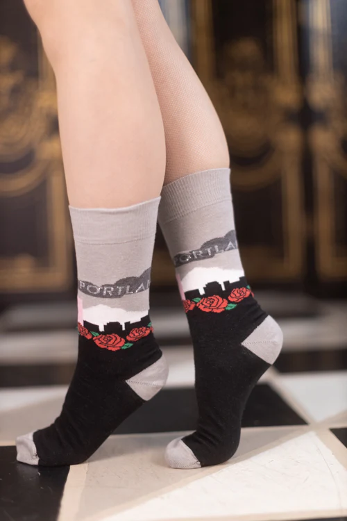 Portland Rose Crew Socks - Image 3
