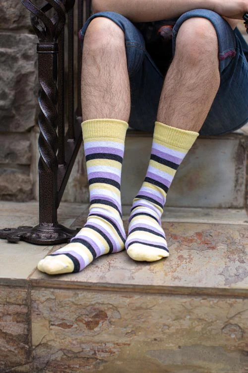 Pride Stripes Cotton Crew Socks - Image 19