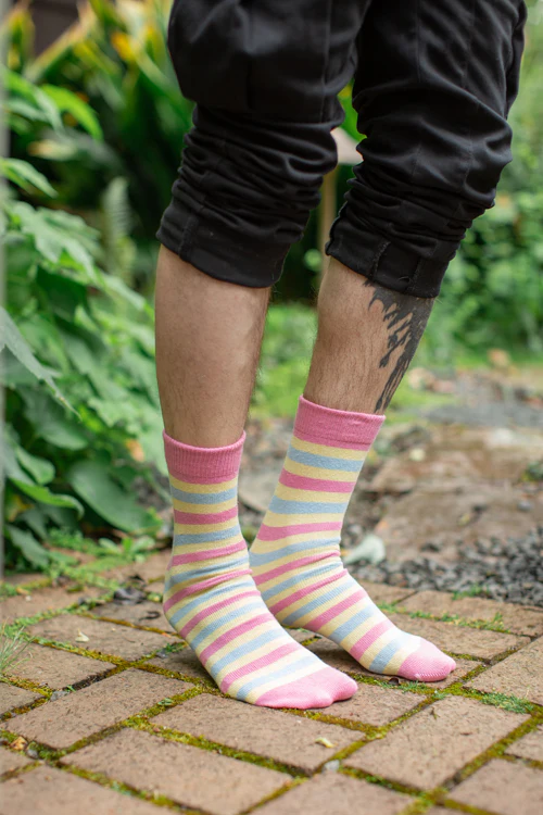 Pride Stripes Cotton Crew Socks - Image 23