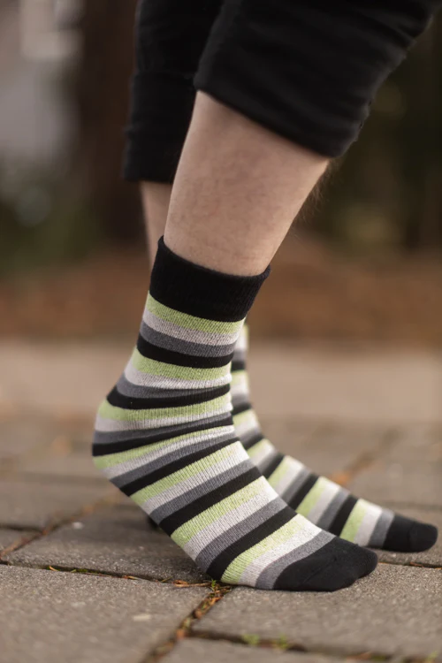 Pride Stripes Cotton Crew Socks - Image 3