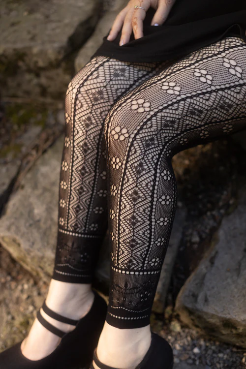 Primrose Deco Net Footless Tights - Image 2