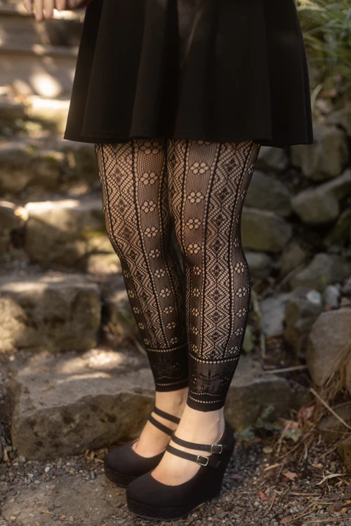 Primrose Deco Net Footless Tights - Image 3
