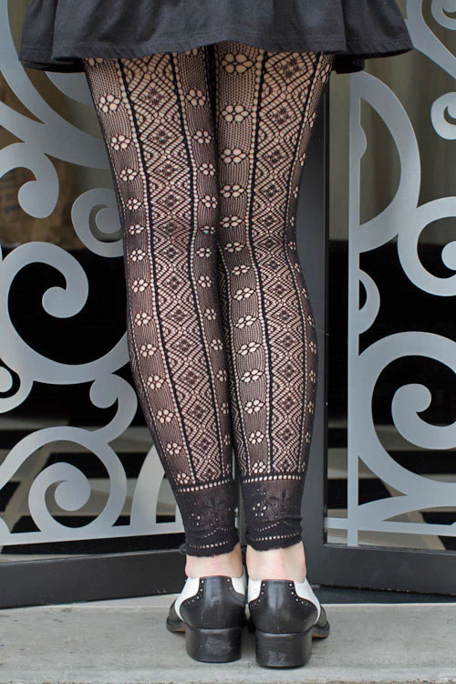 Primrose Deco Net Footless Tights - Image 5