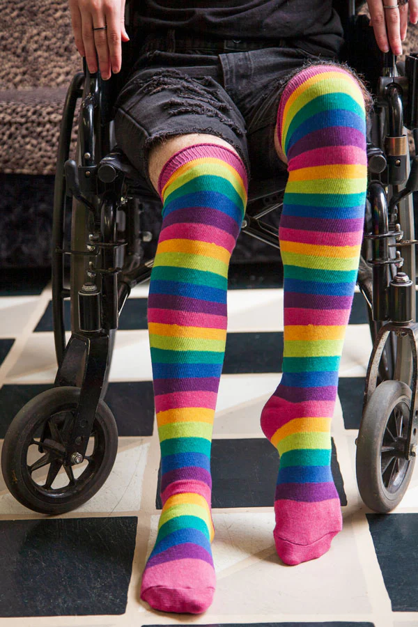 Rainbow Dreams Knee Socks - Bright Rainbow - Image 4