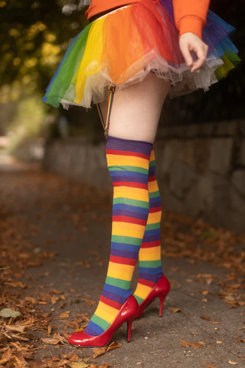 Rainbow Dreams Knee Socks - Classic Rainbow - Image 2
