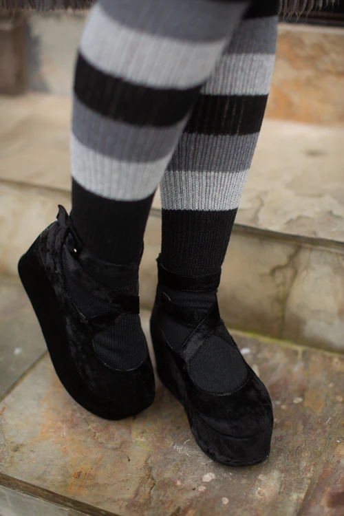 Shadow Stripes Thigh High Socks - Image 6
