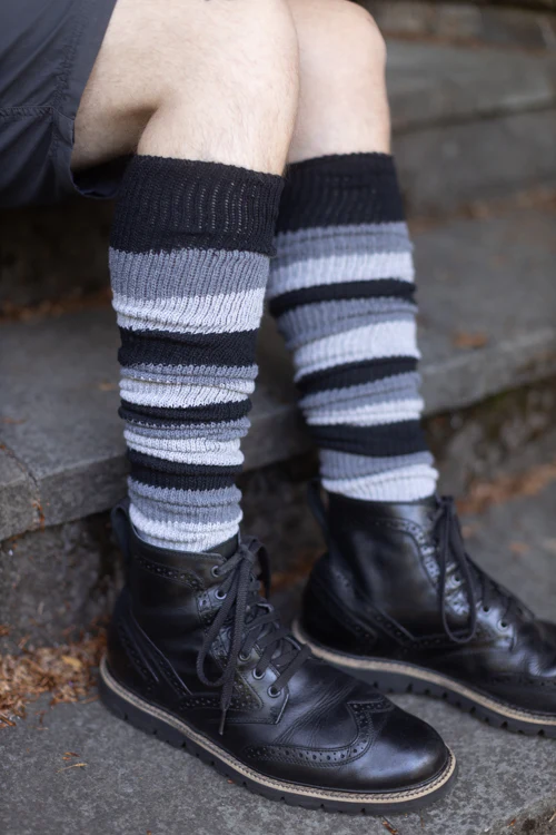 Shadow Stripes Thigh High Socks - Image 8