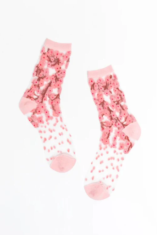 Sheer Cherry Blossoms Crew - Image 4