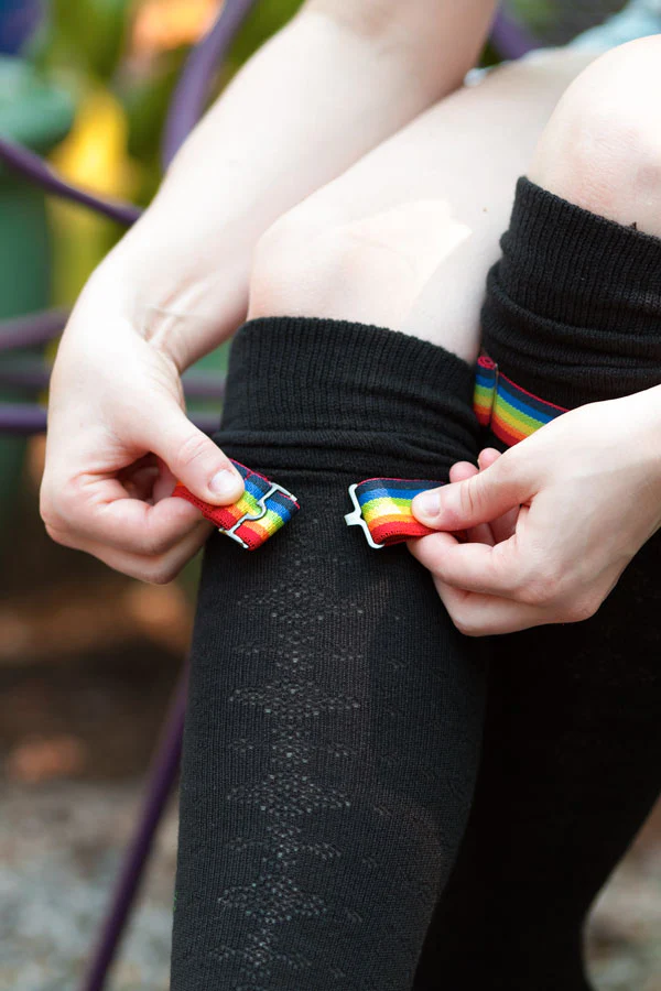 Simply Adjustable Rainbow Sock Garters - Image 3
