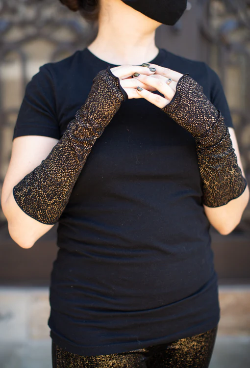 Snake Print Reversible Arm Warmers - Image 6