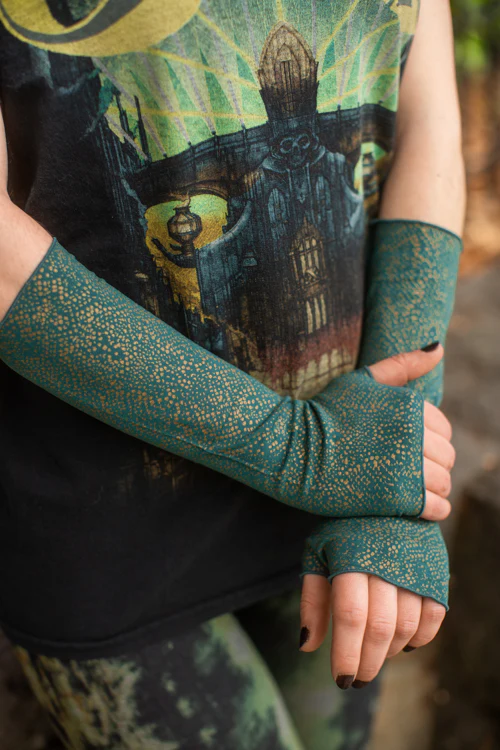 Snake Print Reversible Arm Warmers - Image 9
