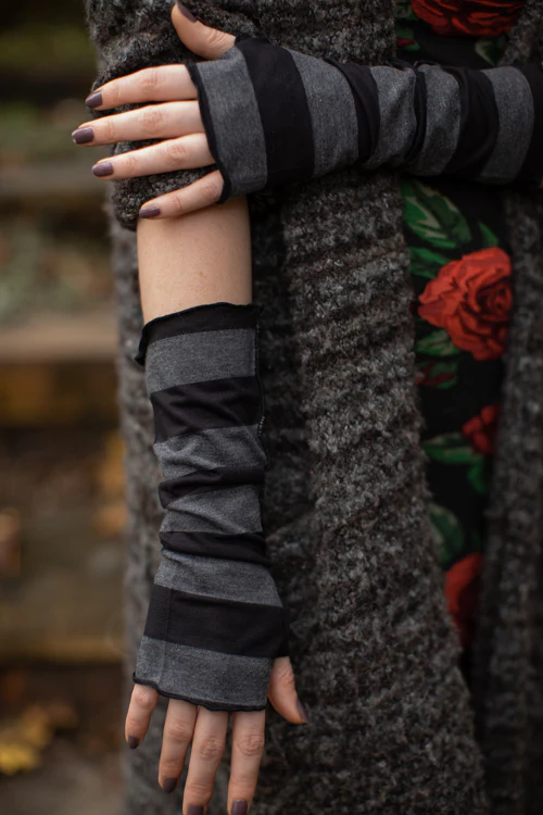 Soft Rayon Striped Arm Warmers - Image 3