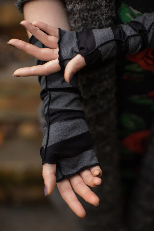 Soft Rayon Striped Arm Warmers - Image 4
