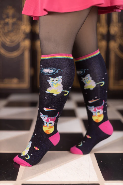 Space Cats Stretch-It Knee High - Image 2