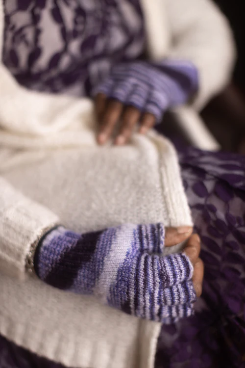 Space Dyed Fingerless Gloves - Image 6