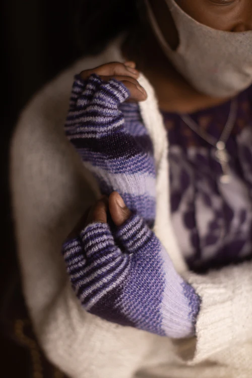 Space Dyed Fingerless Gloves - Image 8