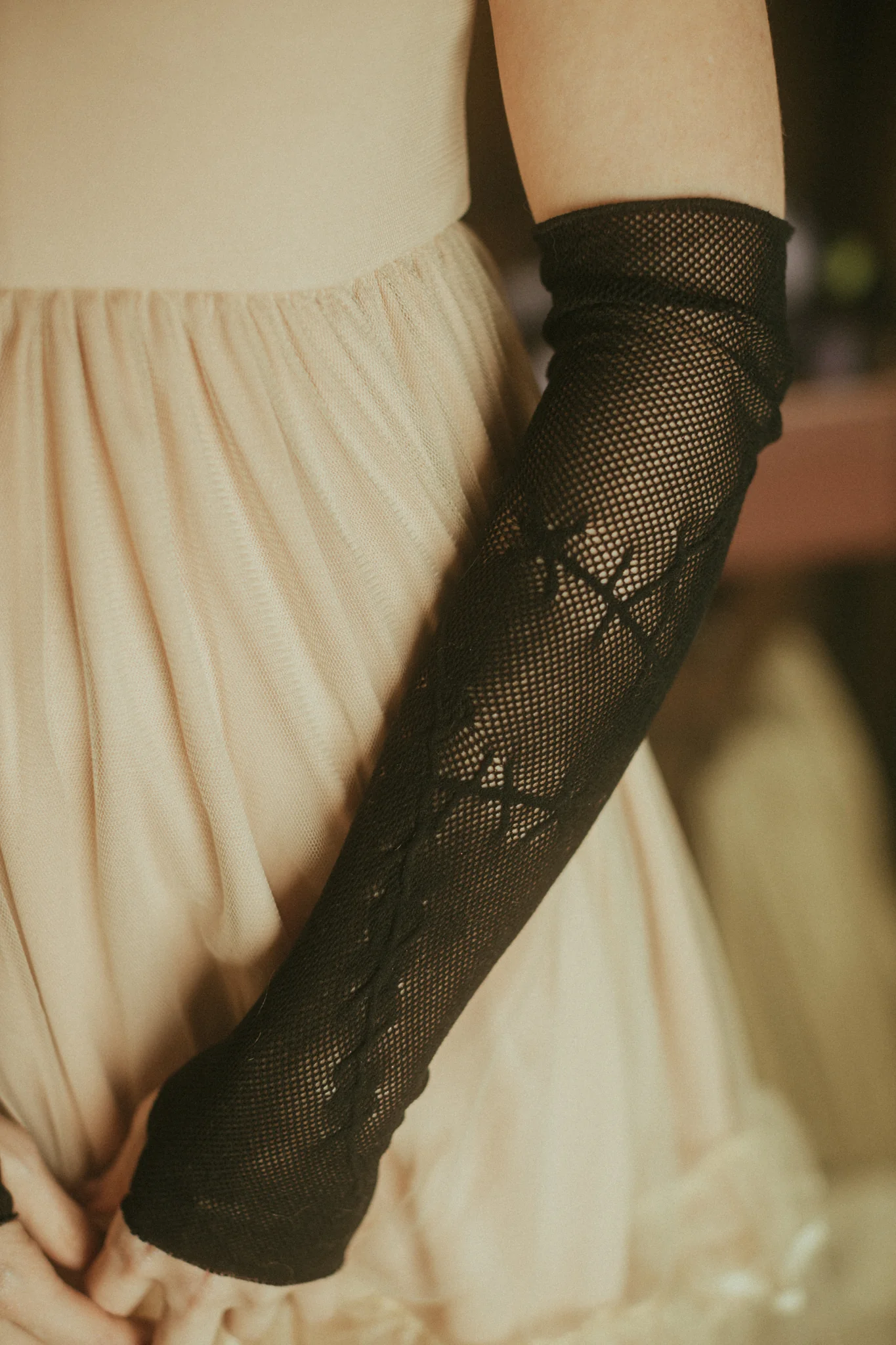 Stitched Up Fishnet Arm Warmers - Image 5