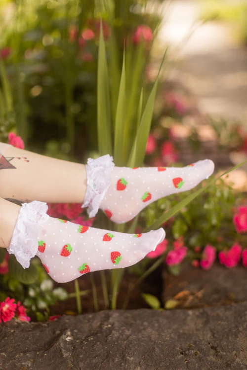 Strawberry Polka Dot Anklets - Image 2