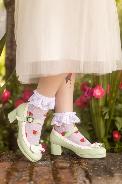 Strawberry Polka Dot Anklets - Image 3