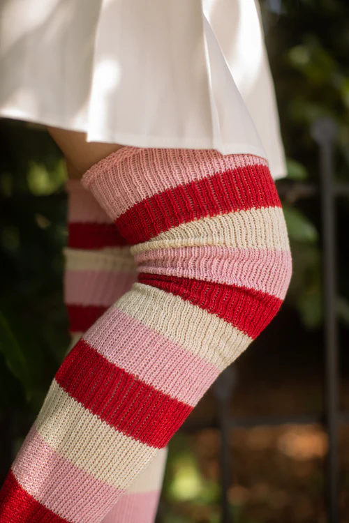 Strawberry Shortcake Stripes Thigh High Socks - Image 2