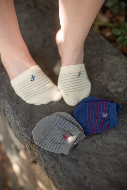 Striped Half Socks 3 Pack - Image 3