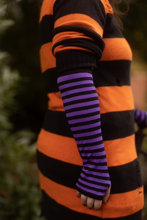 Striped Nylon Arm Warmers - Image 10