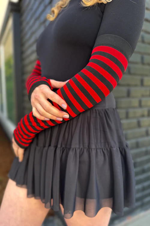Striped Nylon Arm Warmers - Image 13