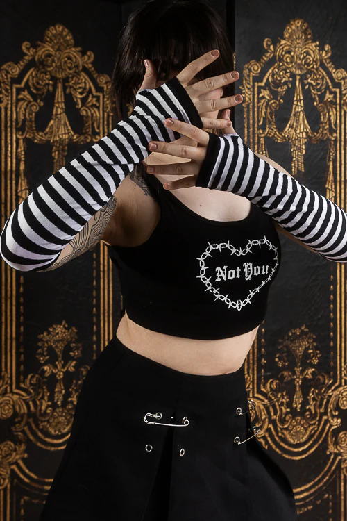 Striped Nylon Arm Warmers - Image 14