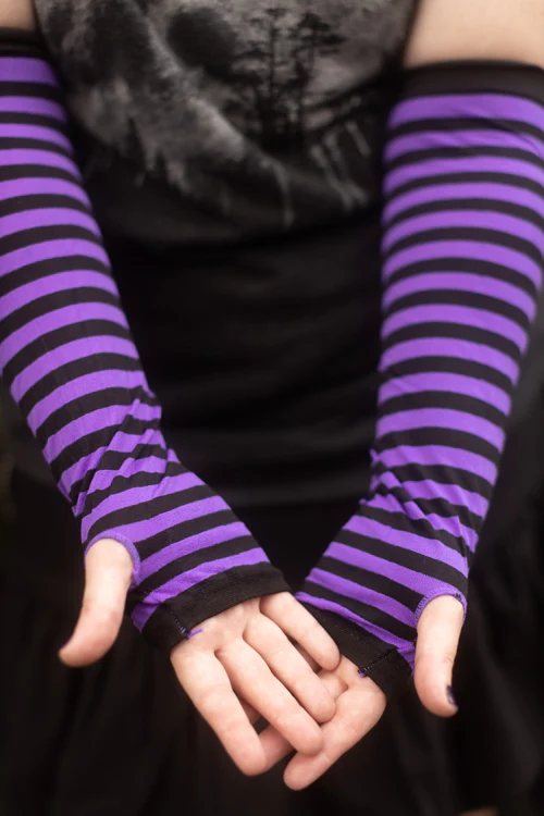 Striped Nylon Arm Warmers - Image 8