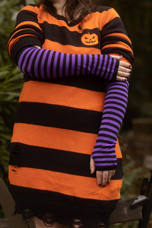Striped Nylon Arm Warmers - Image 9