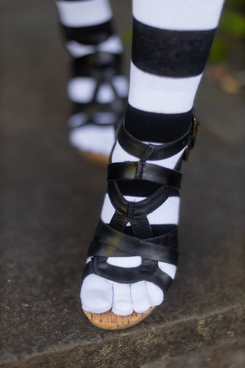 Striped Over the Knee Toe Socks - Image 10