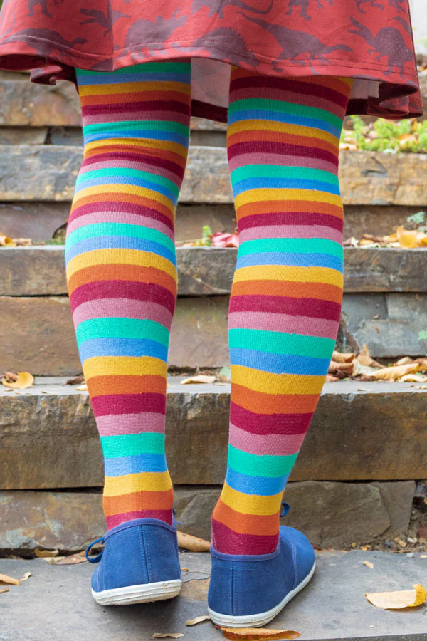 Striped Over the Knee Toe Socks - Image 27