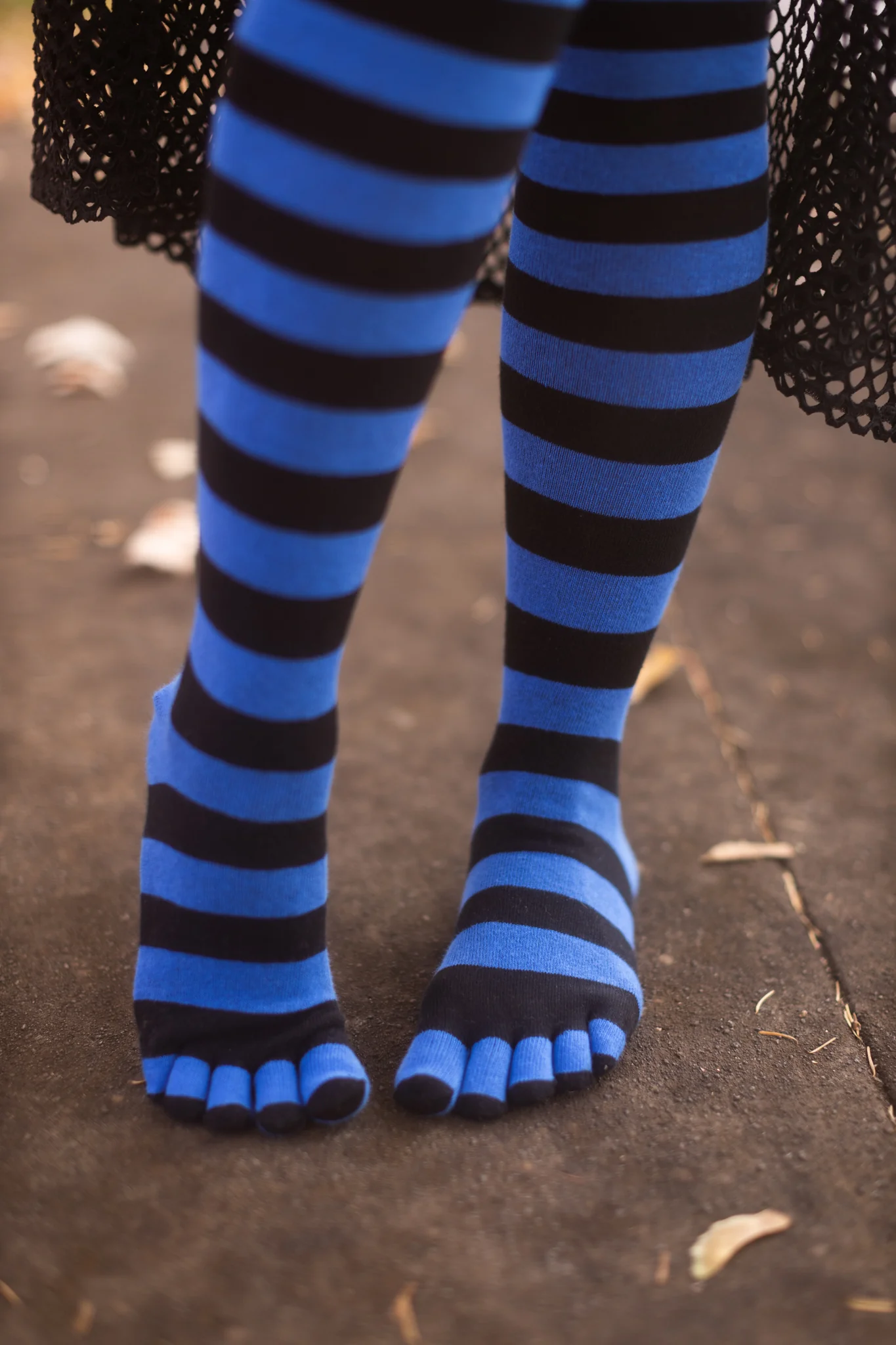 Striped Over the Knee Toe Socks - Image 6