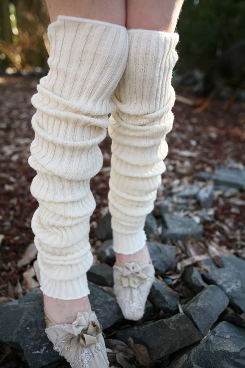 Super-Long Ribbed Leg Warmers - Image 9